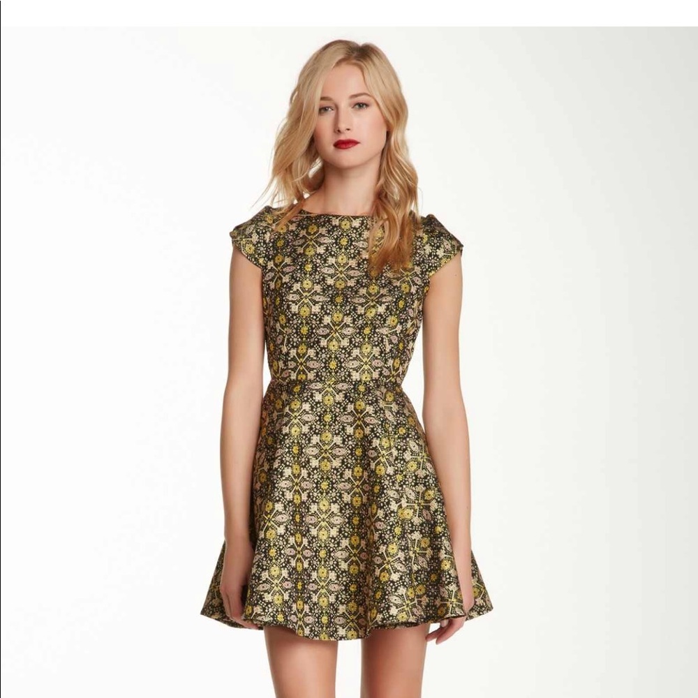 Black and gold formal dress